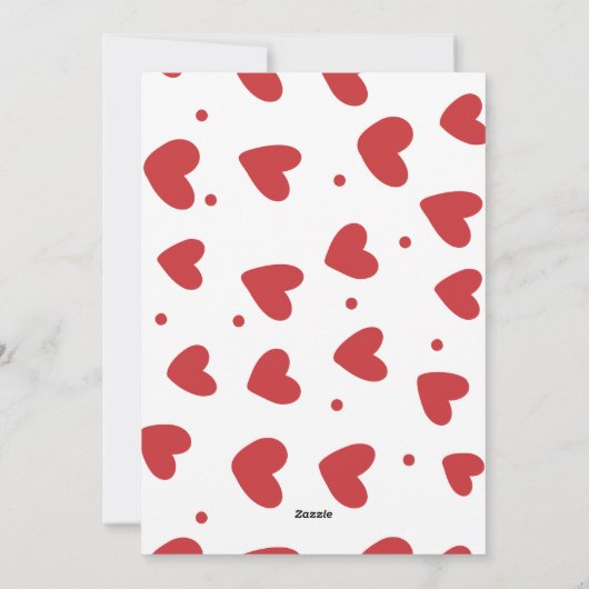 バレンタインデーの愛のメッセージ シーズンカード (裏面)