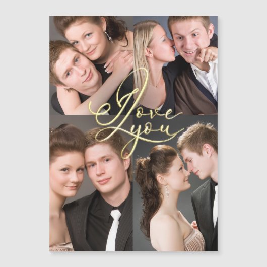 バレンタインデーの愛の写真コラージュ (正面)