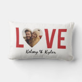 バレンタインデーの愛の写真 ランバークッション (裏面)