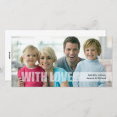 バレンタインデーの愛の家族の写真カード シーズンカード (正面/裏面)