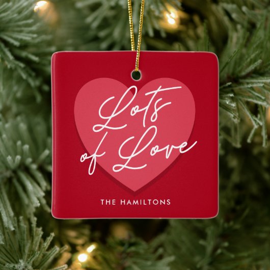 バレンタインデーの愛の数々 セラミックオーナメント (ツリー)