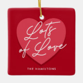 バレンタインデーの愛の数々 セラミックオーナメント (正面)