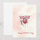 バレンタインデーの愛の祝祭 招待状 (正面/裏面)