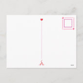 バレンタインデーの愛の自転車 シーズンポストカード (裏面)