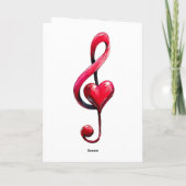 バレンタインデーの愛の音楽 カード (裏面)