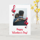 バレンタインデーの愛の音楽 カード (黄色い花)