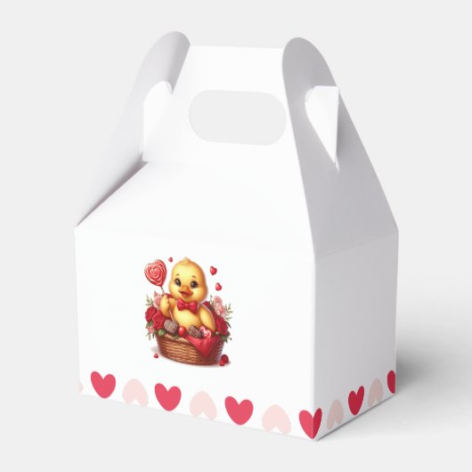 バレンタインデーの愛らしいアヒル フェイバーボックス (正面サイド)