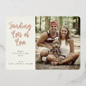 バレンタインデーの愛をたくさん送る写真 箔シーズンカード (正面)