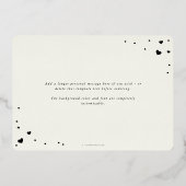 バレンタインデーの愛をたくさん送る写真 箔シーズンカード (裏面)