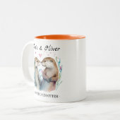 バレンタインデーの愛を愛する人のために作られる ツートーンマグカップ (正面左)