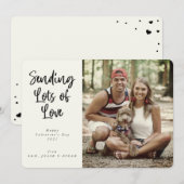 バレンタインデーの愛を込めた写真 シーズンカード (正面/裏面)