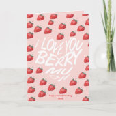 バレンタインデーの愛を込めた「Love You Berry Much Red Strawberry」 シーズンカード (正面)