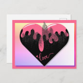 バレンタインデーの愛 シーズンポストカード (正面/裏面)