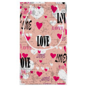 バレンタインデーの愛 スモールペーパーバッグ (裏面)