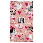 バレンタインデーの愛 スモールペーパーバッグ (正面)