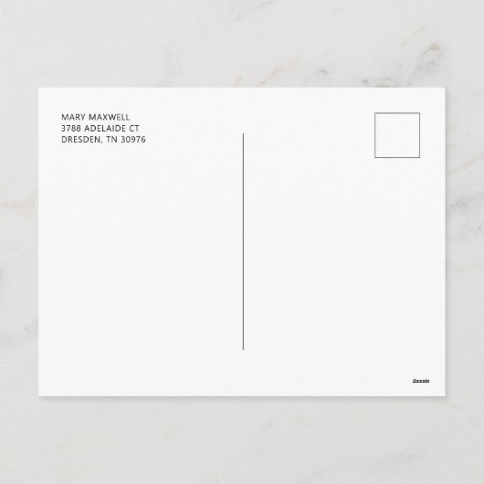 バレンタインデーの感覚を隠せない シーズンポストカード (裏面)