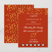 バレンタインデーの感謝を込めたオリジナルカード シーズンポストカード (正面/裏面)