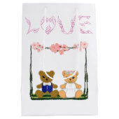 バレンタインデーの抱き枕 ミディアムペーパーバッグ (裏面)