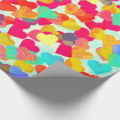 バレンタインデーの抽象的なハート ラッピングペーパー (角)