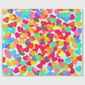 バレンタインデーの抽象的なハート ラッピングペーパー (フラット)