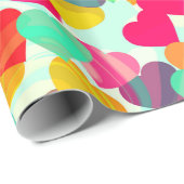 バレンタインデーの抽象的なハート ラッピングペーパー (ロールコーナー)