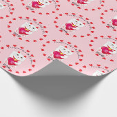 バレンタインデーの招き猫 ラッピングペーパー (角)
