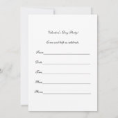 バレンタインデーの招待状パーティー 招待状 (裏面)