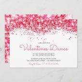 バレンタインデーの招待状、バレンタインのダンス 招待状 (正面/裏面)