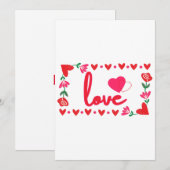 バレンタインデーの招待状 招待状 (正面/裏面)