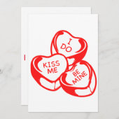 バレンタインデーの招待状「私のものに」 招待状 (正面/裏面)