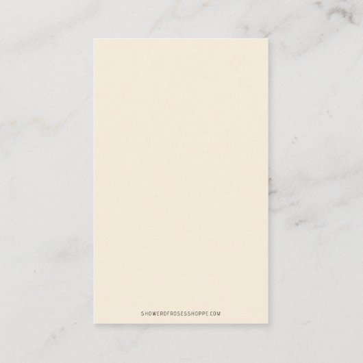 バレンタインデーの挨拶の宗教的祈りの言葉カード 名刺 (裏面)