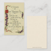 バレンタインデーの挨拶の宗教的祈りの言葉カード 名刺 (正面/裏面)