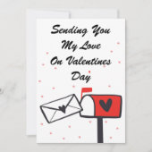 バレンタインデーの挨拶状に恋を送る シーズンカード (正面)