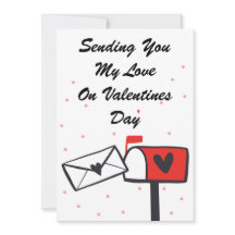 バレンタインデーの挨拶状に恋を送る