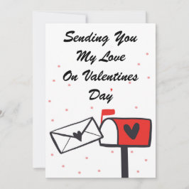 バレンタインデーの挨拶状に恋を送る シーズンカード