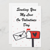 バレンタインデーの挨拶状に恋を送る シーズンカード (正面/裏面)