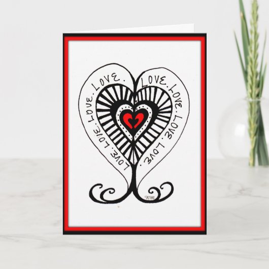 バレンタインデーの挨拶 シーズンカード (正面)