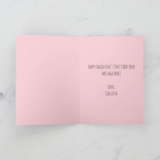 バレンタインデーの挨拶 シーズンカード (内部)