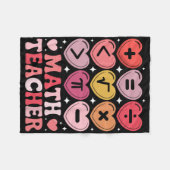 バレンタインデーの数学教師 算数記号 フリースブランケット (正面(横))