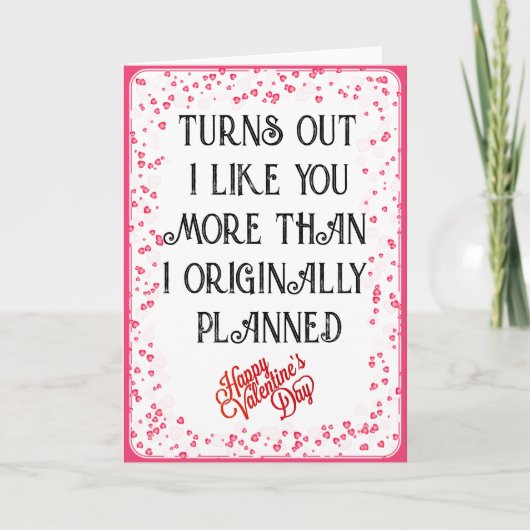 バレンタインデーの日は私は君よりも好きだと分かる シーズンカード (正面)