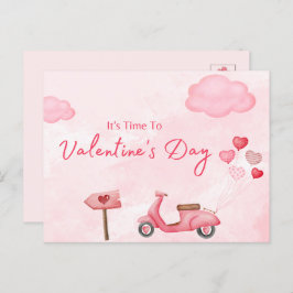 バレンタインデーの時間だ シーズンポストカード
