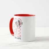 バレンタインデーの最初のスワイプでTinderカップルの愛 マグカップ (正面左)