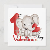 バレンタインデーの最初の男の赤ちゃん カード (正面)