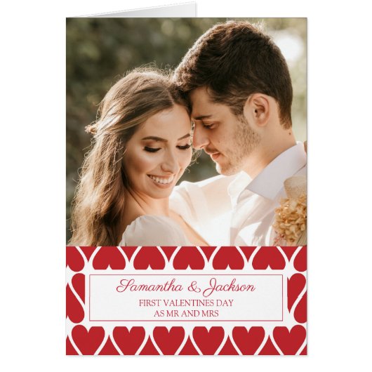 バレンタインデーの最初の結婚した写真 (正面)