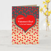 バレンタインデーの最高の夫へのハートフルなメッセージ カード (黄色い花)