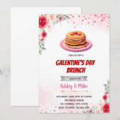 バレンタインデーの朝食ランチ招待 招待状 (正面/裏面)