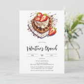 バレンタインデーの朝食・ブランチの招待状 招待状 (スタンド正面)