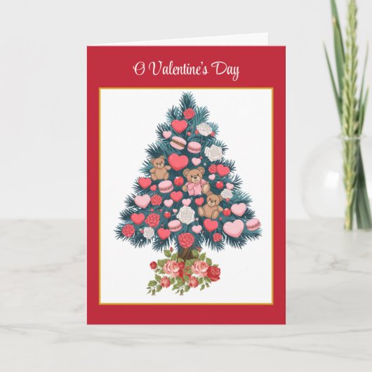 バレンタインデーの木» (歌詞ありお洒落) シーズンカード (正面)