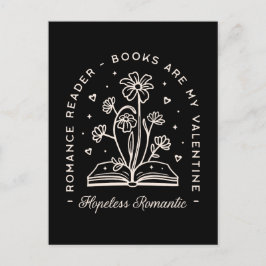 バレンタインデーの本好き独身の人 ポストカード