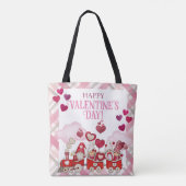 バレンタインデーの格言が電車に トートバッグ (裏面)